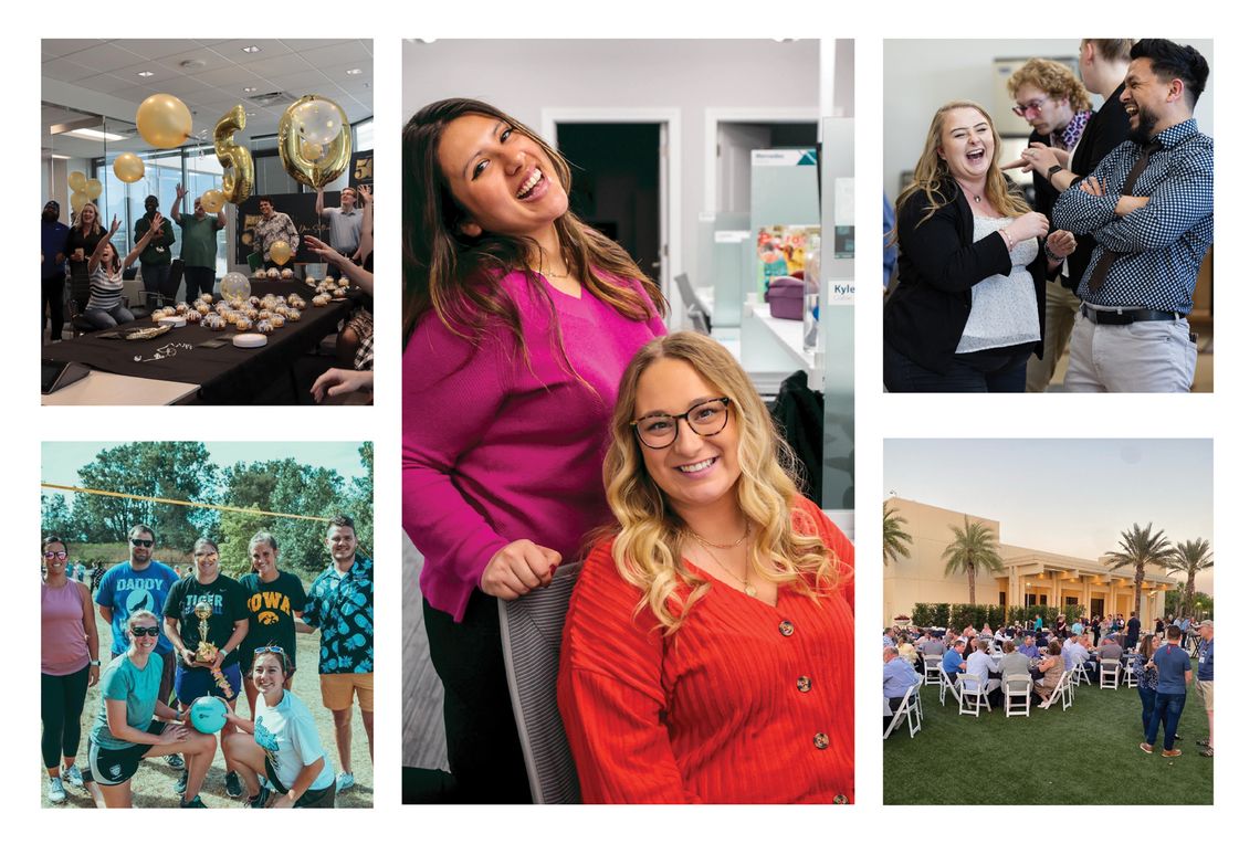 Collage of coworkers