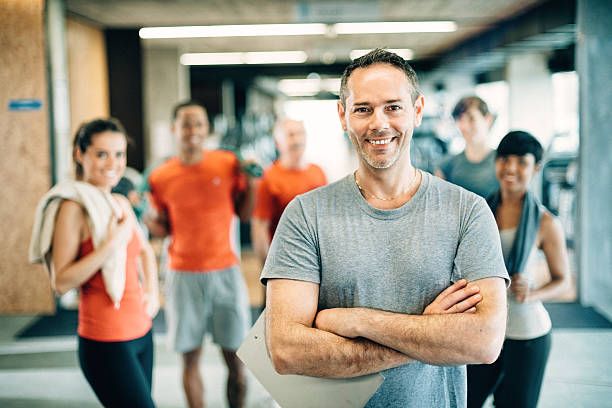 Diverse people in gym